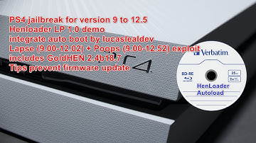 PS4 Jailbreak BD-JB HenLoader AIO autoload  demo for PS4 9.0 to 12.50 by lucaslealdev