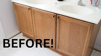 How to Paint a Bathroom Vanity (No Sanding!) - Thrift Diving