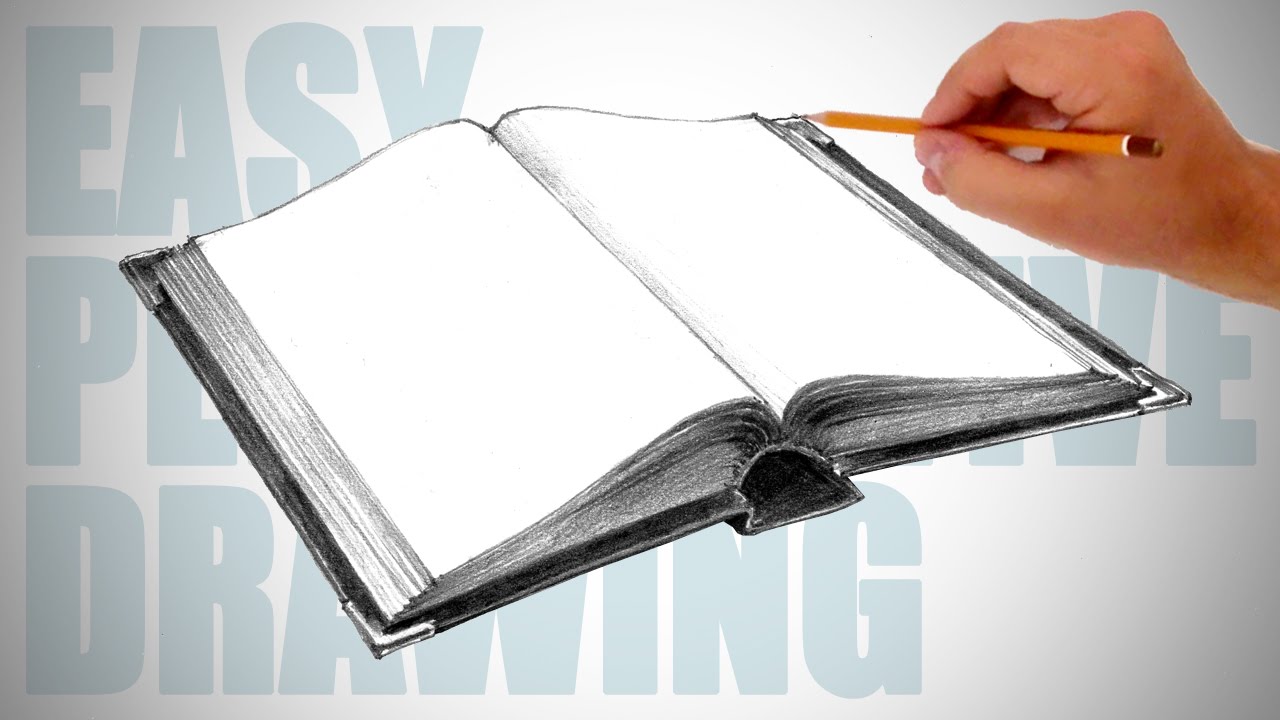 How to draw a book  Easy Perspective Drawing  17 YouTube