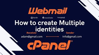 How to create multiple identities |webmail | roundcube #webmail #roundcube #cpanel