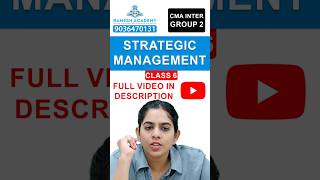 🎯STRATEGIC MANAGEMENT IN ENGLISH - CMA INTER GROUP 2 | PAPER 9  #cma #cmaclasses #cmaintergroup2