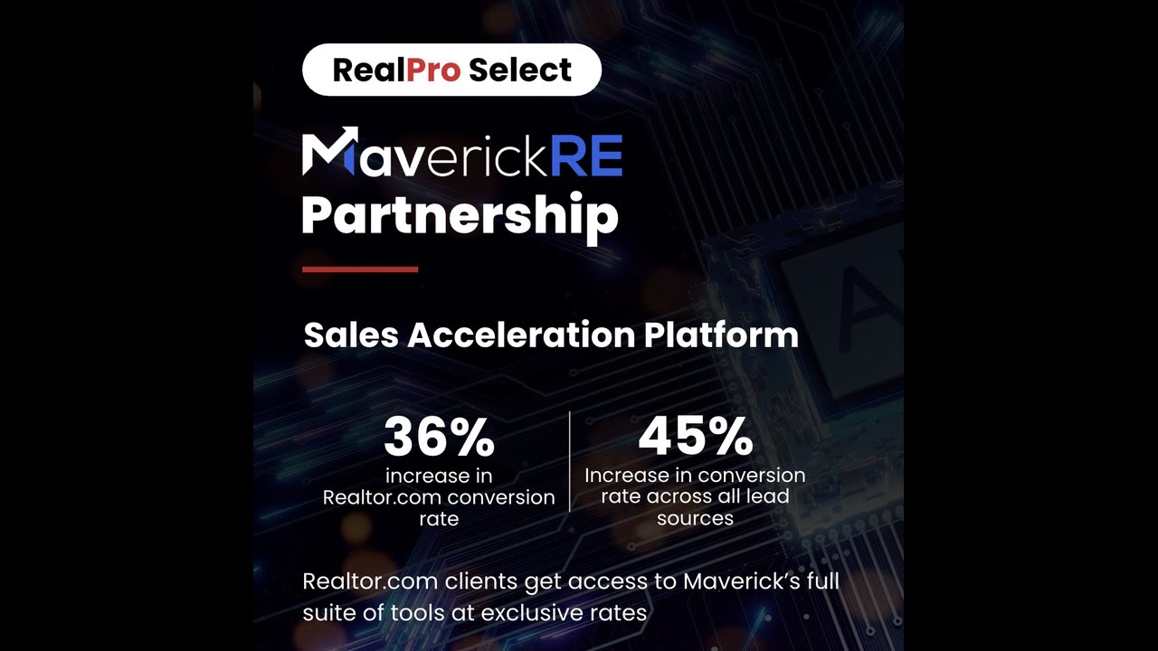 It’s Simple! Realtor.com clients using MaverickRE Convert More Deals! 35% More on average!