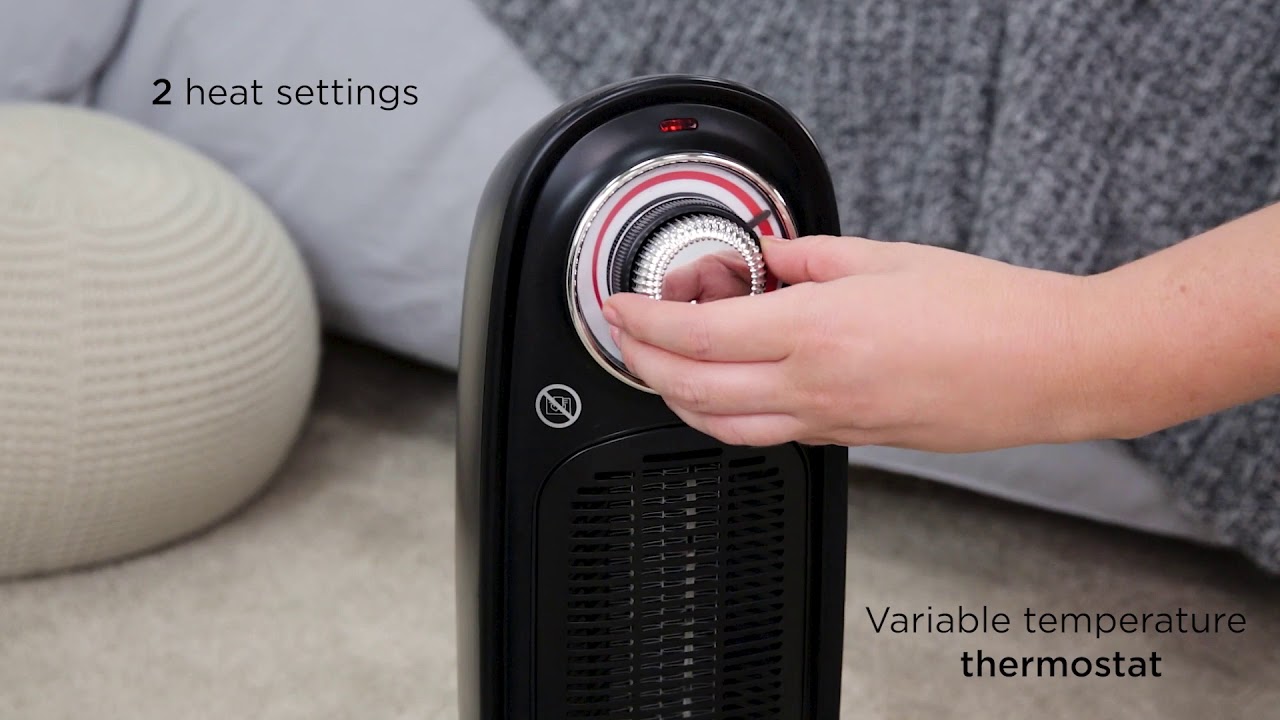 Russell Hobbs RHRETFH1002B Black Retro Fan Tower Heater - YouTube