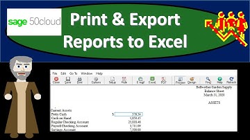 Print & Export Reports to Excel 1.45 Sage 50cloud Accounting 2020