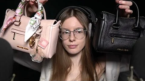 ASMR Tapping & Scratching On My  Michael Kors Handbags (Soft Spoken/Whispered)