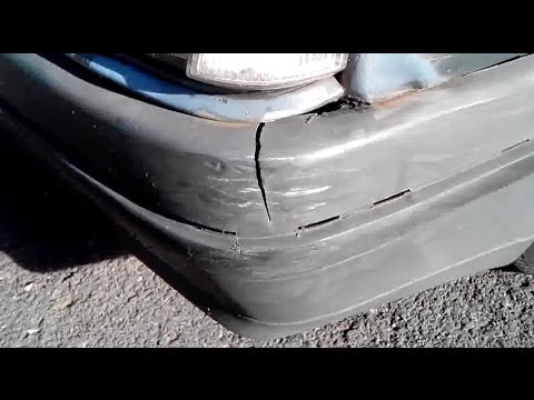 Repareren van een bumper met glasvezel