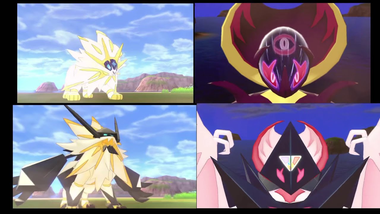 Solgaleo and Lunala Signature Moves (plus Ultra Forms) 