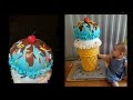 Icecream cone cake with dummy cake 🍦 pastel de cono de nieve