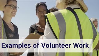 Examples of Volunteer Work