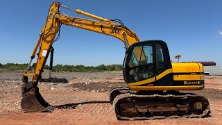 JCB JS130 Excavator For Sale Digging Dirt, Sand & Grabbing Asphalt With Hydraulic Thumb