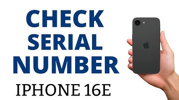 How to CHECK the SERIAL NUMBER on the iPHONE 16e!