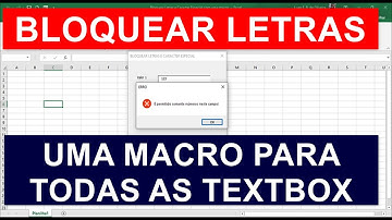 Permitir SOMENTE NÚMEROS em Textbox Excel VBA - Bloquear Letras