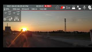 Rec By Dash Cam Travel Opava Czech Republic Dash Camera Sunset