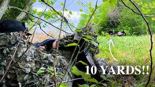 Turkeys at 10 Yards...They Wouldn't Stop Gobbling!!