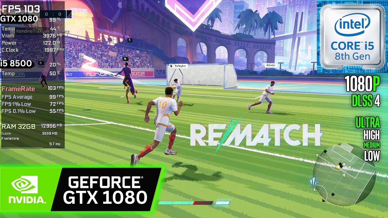 REMATCH - GTX 1080 Benchmark - Gameplay Max Settings Test