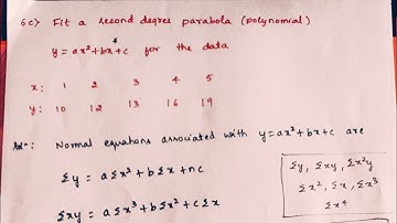 [21MAT41] Model Question Paper 1 (Q.6a) | Module 3 Curve Fitting and Statistical Methods
