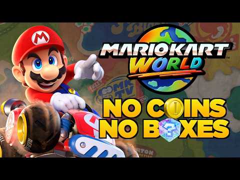 I tried to beat Mario Kart World WITHOUT TOUCHING A COIN or AN ITEM BOX!