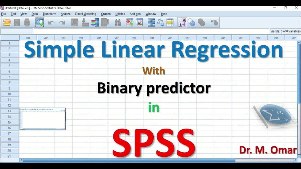 SImple Linear regression with binary predictor in SPSS - YouTube