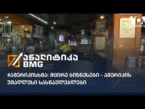 #ამერიკისხმა: მცირე ბიზნესები - ამერიკის უმაღლესი სასწავლებლები