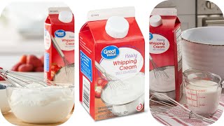 Great Value Heavy Whipping Cream | How to make Whipping Cream | Unboxing Whipping Cream | Walmart 