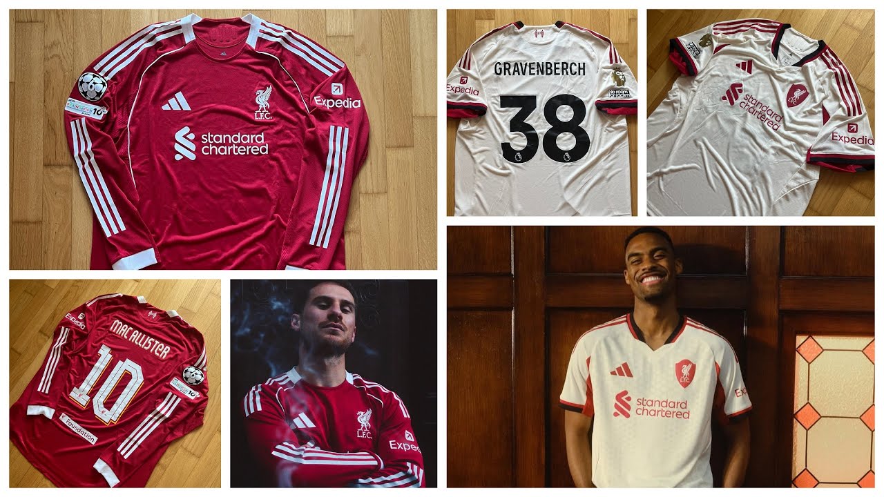 Las nuevas camisetas del Liverpool para la temporada 2025-2026, Uboxing!