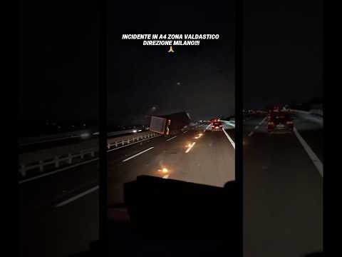 Video Incidente gravissimo in A4 — Zona Valdastico, direzione Milano