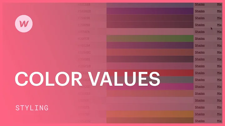 Color values (hex, rgba, and color names) - Webflow CSS tutorial (using the Old UI)