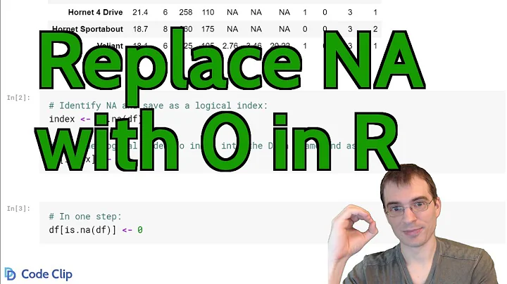 Replace NA with 0 in R