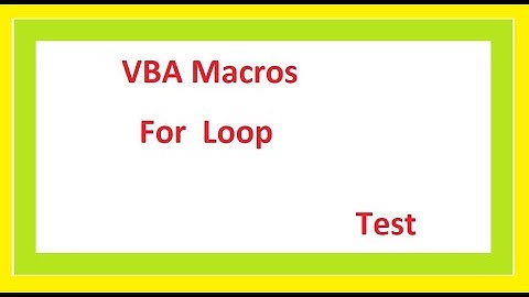 Excel VBA Macros Loop Classes