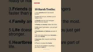Famous “10 Harsh Truths You Need to Hear Before It’s Too Late 😔💭” #compassionmatters #hardworkpaysoff #fy Wealth