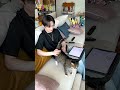 Our cat daddy is petting his son 😺