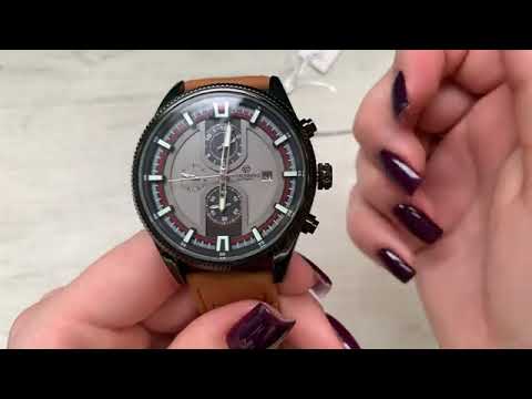 Чоловічий наручний механічний годинник з автопідзаводом Forsining Tennesy Wine Red, 2 ремінці, видео 1