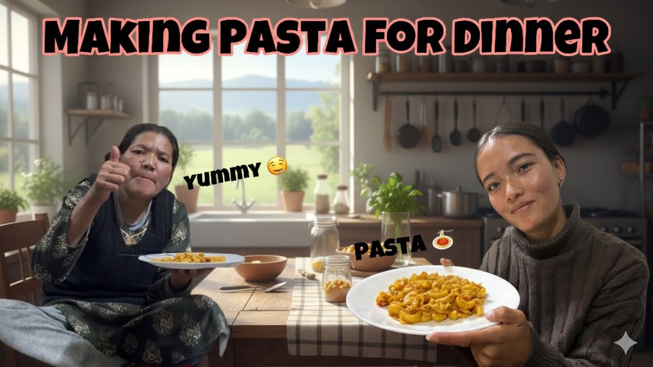 Making Pasta for Dinner Mummy said yummy🤤#dailyroutine #spitivlogger #ladakhivlogger 