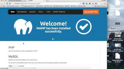 Wordpress setup with MAMP on Mac OSX