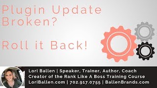 How to Roll Back Your WordPress Plugins to a Previous Version | LoriBallen.com 2018