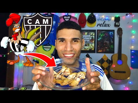 MUKBANG ASMR - COMENDO FRANGO! (Zueira com o Atletico MG)