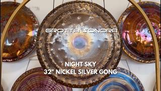 Grotta Sonora - 32" Nickel Silver Gong - Night Sky C# 70 Hz +13 c