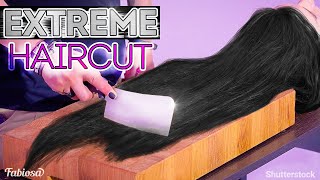 Extreme haircut with a knife! Mind-blowing hairstyles