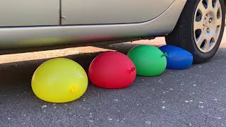 Crushing Crunchy & Soft Things by Car! - EXPERIMENT: BALLOONS, SLIME VS CAR