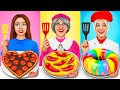 Me vs grandma vs chef cooking challenge  crazy food situations by ratata
