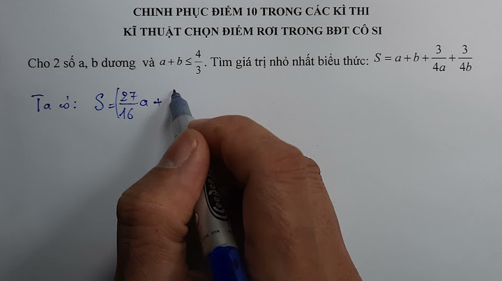 Các dạng toán về bất đẳng thức côsi