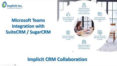 SuiteCRM and SugarCRM Integration with Microsoft Teams