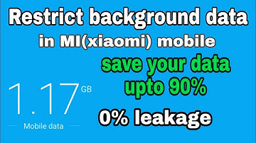How to restrict background data in MI(xiaomi) mobile || sudan star