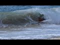 Testing 34 science bodyboard in the shorebreak