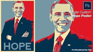 How to make Obama's Hope Poster effect in Photoshop (under 1 minute)