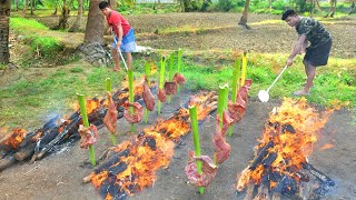 VERTICAL MUTTON BBQ | Most Unique Irani Mutton BBQ Recipe | Iranian Village food