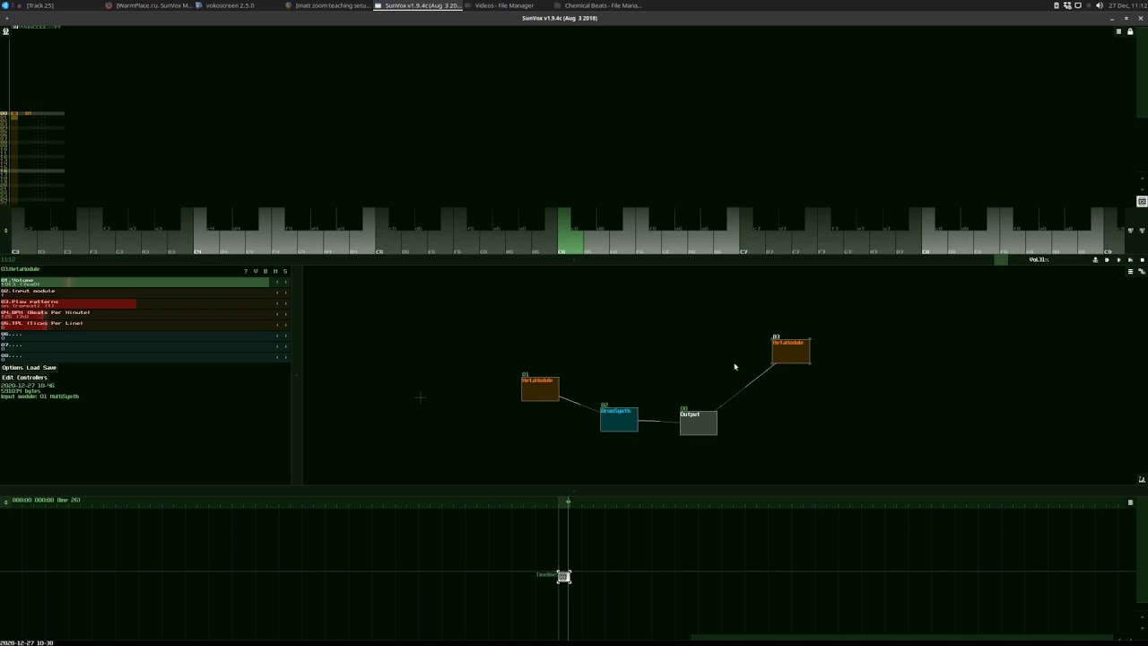 Setting up Sunvox to work like Ableton Clip View (Part1)