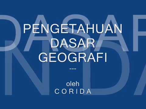 Geografi Pengetahuan Dasar Ilmu Geografi Youtube