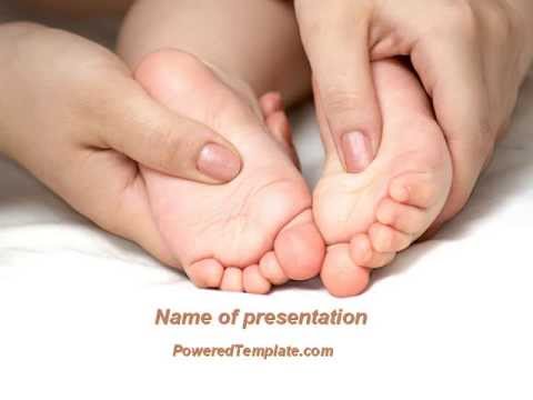 Baby Massage PowerPoint Template by PoweredTemplate.com 