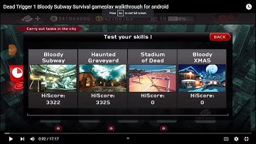 Dead Trigger 1 Bloody Subway Survival gameplay walkthrough for android